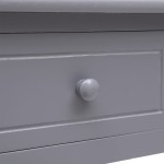 vidaXL Birou, gri, 108x45x76 cm, lemn masiv de paulownia