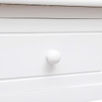 vidaXL Birou, alb, 108x45x76 cm, lemn masiv de paulownia