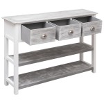 vidaXL Dulap, gri antichizat, 108x30x76 cm, lemn masiv de paulownia