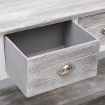 vidaXL Dulap, gri antichizat, 108x30x76 cm, lemn masiv de paulownia