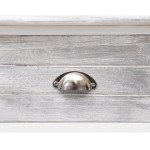 vidaXL Dulap, gri antichizat, 108x30x76 cm, lemn masiv de paulownia