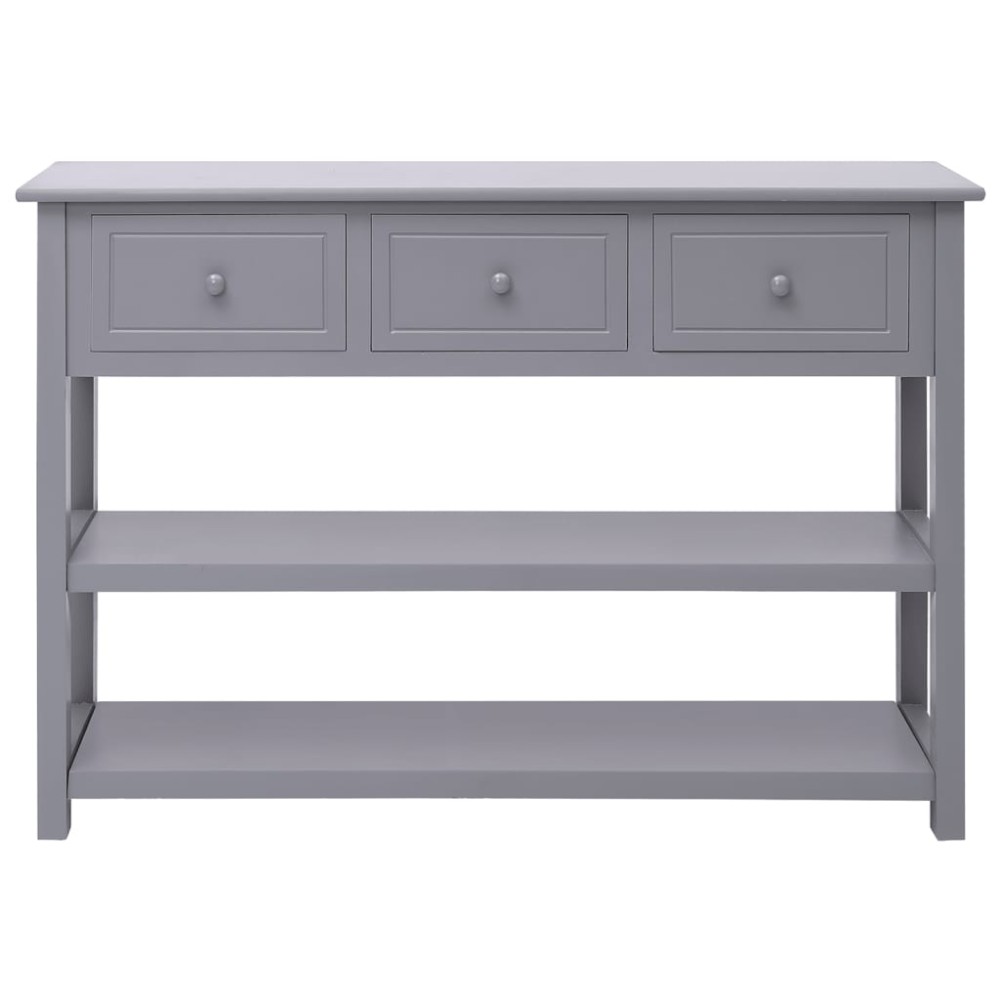 vidaXL Dulap, gri, 108x30x76 cm, lemn masiv paulownia