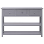 vidaXL Dulap, gri, 108x30x76 cm, lemn masiv paulownia