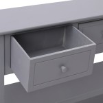 vidaXL Dulap, gri, 108x30x76 cm, lemn masiv paulownia