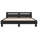 vidaXL Cadru de pat Stejar Negru 180 x 200 cm Lemn compozit