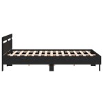 vidaXL Cadru de pat Stejar Negru 180 x 200 cm Lemn compozit