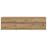 vidaXL Cabinet TV cu lumini cu bandă LED cu sertar cu depozitare Maro 181 x 34 x 50 cm vidaXL Cabinet TV cu lumini cu bandă LED cu sertar cu depozitare Maro 181 x 34 x 50 cm