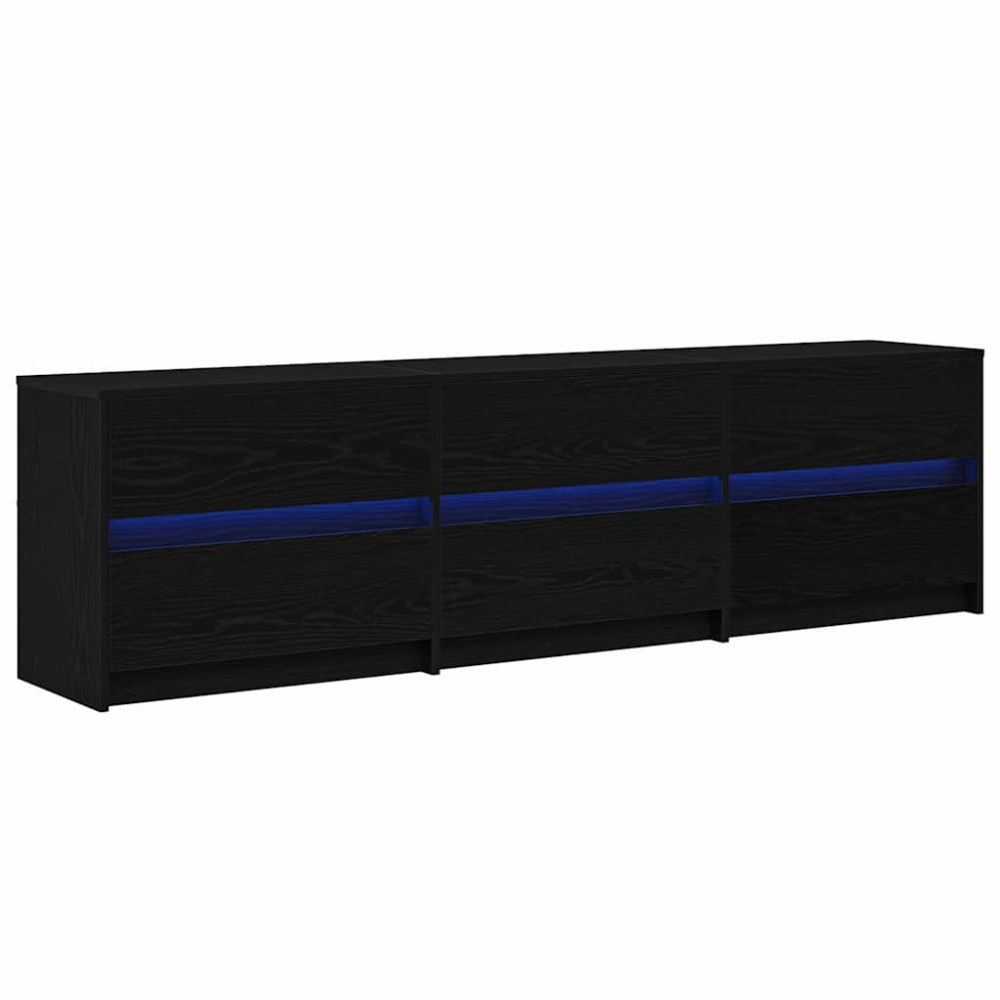 vidaXL Cabinet TV Negru 182 x 34 x 50 cm Lemn compozit