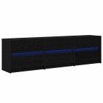 vidaXL Cabinet TV cu sertar Negru 182 x 34 x 50 cm Lemn compozit vidaXL Cabinet TV cu sertar Negru 182 x 34 x 50 cm Lemn compozit