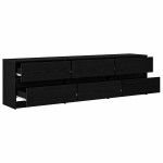 vidaXL Cabinet TV cu sertar Negru 182 x 34 x 50 cm Lemn compozit vidaXL Cabinet TV cu sertar Negru 182 x 34 x 50 cm Lemn compozit