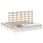 vidaXL Cadru de pat cu depozitare Alb 200 x 200 cm lemn vidaXL Cadru de pat cu depozitare Alb 200 x 200 cm lemn