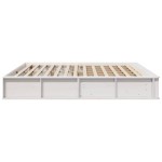 vidaXL Cadru de pat cu depozitare Alb 200 x 200 cm lemn vidaXL Cadru de pat cu depozitare Alb 200 x 200 cm lemn