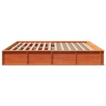 vidaXL Cadru de pat cu depozitare Maro ceruit 200 x 200 cm lemn