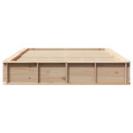 vidaXL Cadru de pat cu depozitare Lemn de pin masiv 210 x 168 x 30 cm