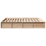 vidaXL Cadru de pat cu depozitare Lemn de pin masiv 210 x 168 x 30 cm