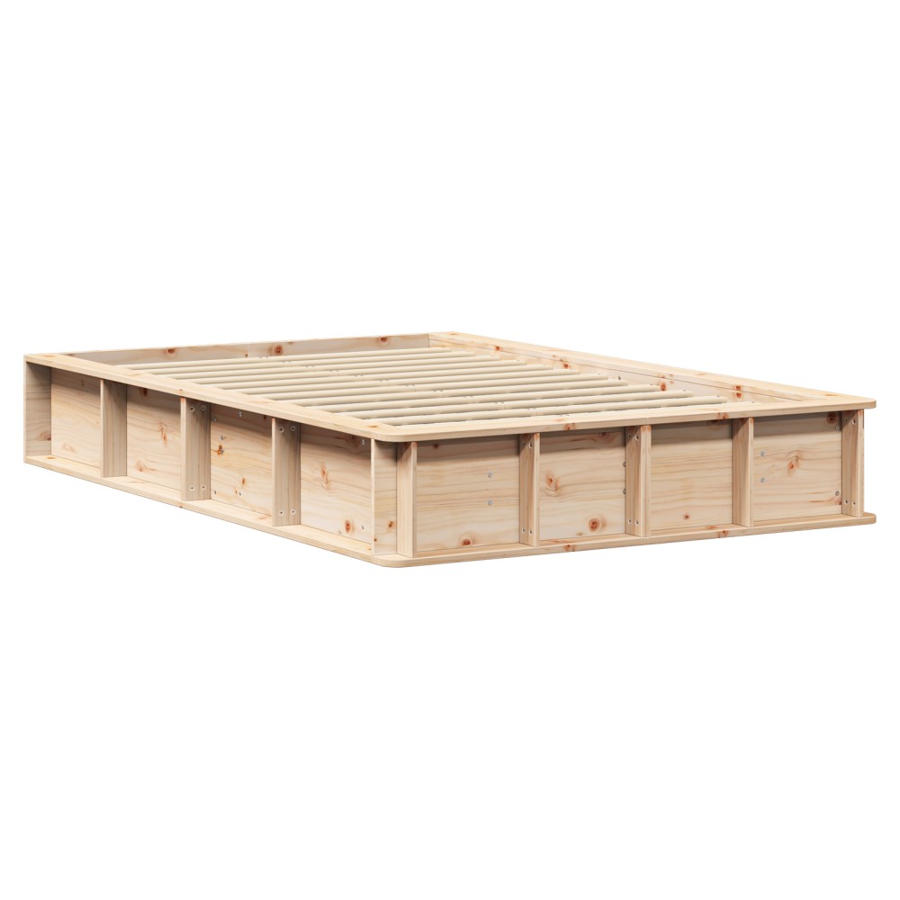 vidaXL Cadru de pat cu depozitare Lemn de pin masiv 210 x 158 x 30 cm