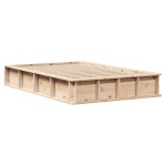 vidaXL Cadru de pat cu depozitare Lemn de pin masiv 210 x 158 x 30 cm