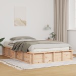 vidaXL Cadru de pat cu depozitare Lemn de pin masiv 210 x 158 x 30 cm