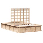 vidaXL Cadru de pat cu depozitare Lemn de pin masiv 210 x 158 x 30 cm