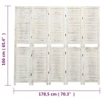 vidaXL Paravan de cameră cu 5 panouri alb antichizat 178,5x166 cm lemn vidaXL Paravan de cameră cu 5 panouri alb antichizat 178,5x166 cm lemn