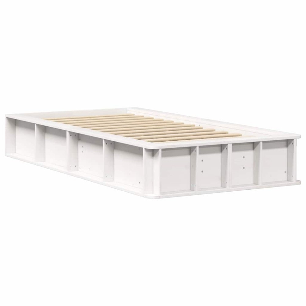 vidaXL Cadru de pat cu depozitare Alb 80 x 200 cm lemn