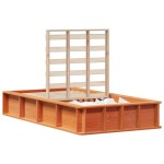 vidaXL Cadru de pat cu depozitare Maro ceruit 90 x 190 cm Lemn masiv
