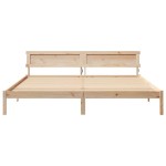 vidaXL Cadru de pat cu headboard Maro 200 x 200 cm Lemn masiv de pin vidaXL Cadru de pat cu headboard Maro 200 x 200 cm Lemn masiv de pin