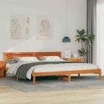 vidaXL Cadru de pat Maro ceruit 200 x 200 cm Lemn masiv de pin vidaXL Cadru de pat Maro ceruit 200 x 200 cm Lemn masiv de pin