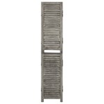 vidaXL Paravan de cameră cu 4 panouri, gri, 143x166 cm, lemn masiv vidaXL Paravan de cameră cu 4 panouri, gri, 143x166 cm, lemn masiv