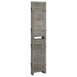 vidaXL Separator cameră cu 5 panouri, gri, 179x166 cm, lemn masiv vidaXL Separator cameră cu 5 panouri, gri, 179x166 cm, lemn masiv