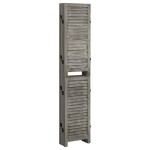 vidaXL Separator cameră cu 6 panouri, gri, 214x166 cm, lemn masiv vidaXL Separator cameră cu 6 panouri, gri, 214x166 cm, lemn masiv