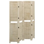 vidaXL Paravan de cameră cu 4 panouri 140x165 cm lemn masiv Paulownia vidaXL Paravan de cameră cu 4 panouri 140x165 cm lemn masiv Paulownia