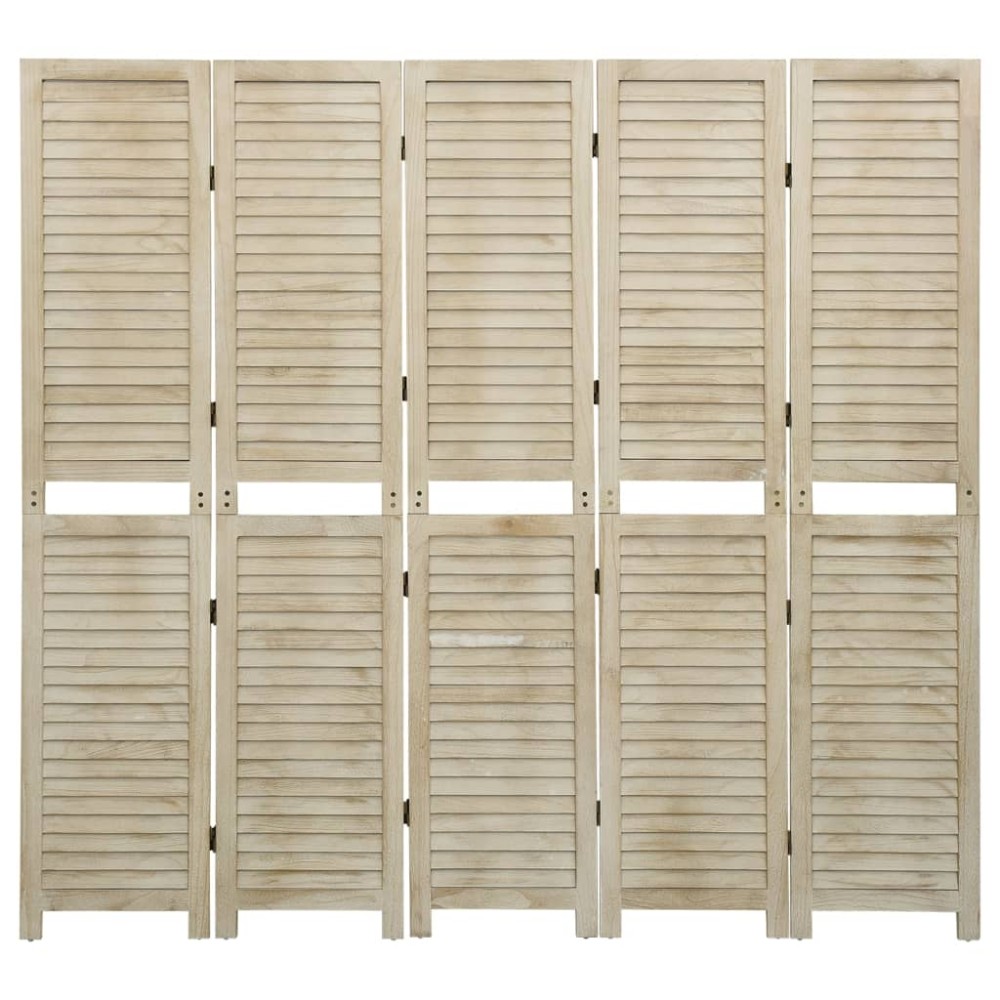vidaXL Paravan de cameră cu 5 panouri, 175x165 cm,lemn masiv Paulownia