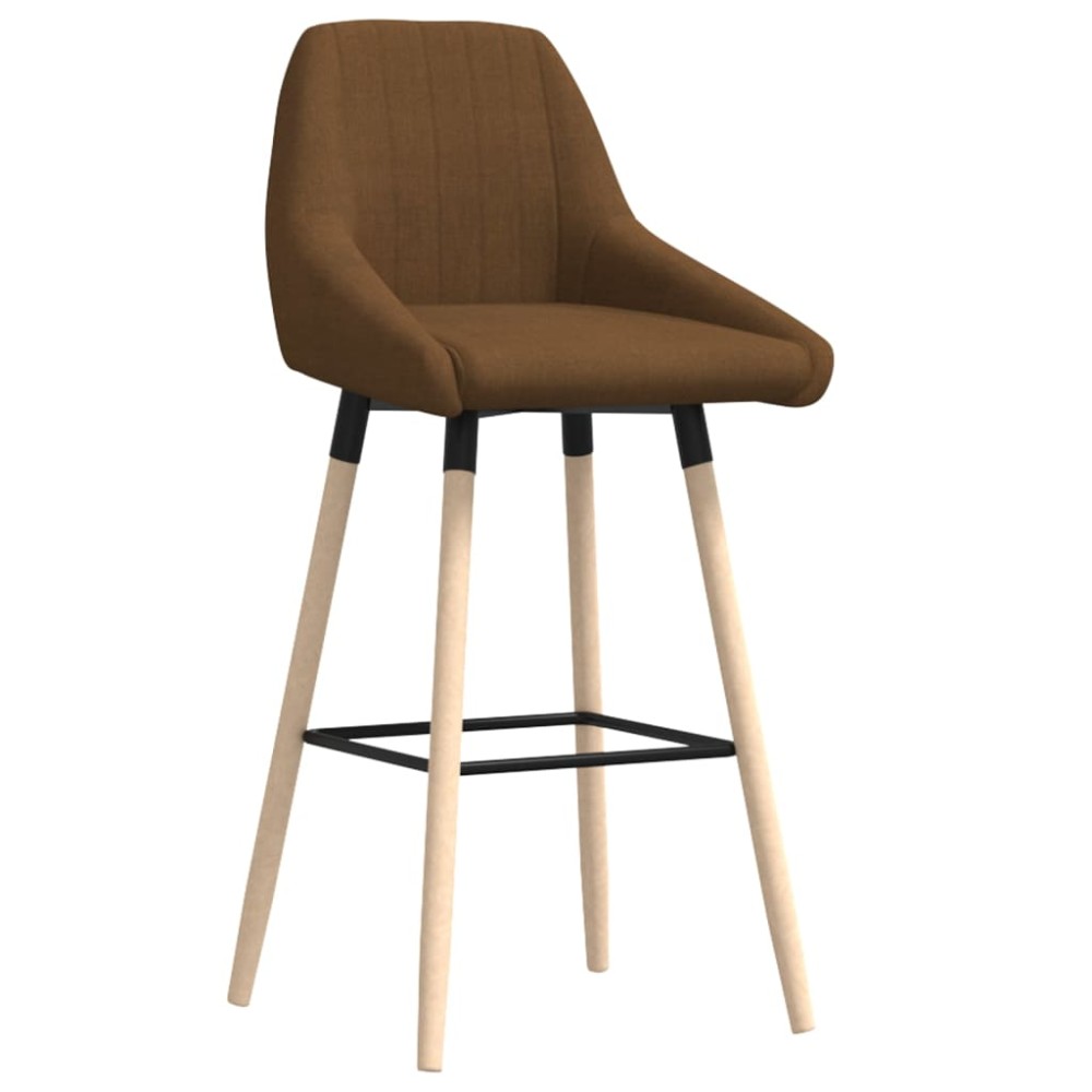 vidaXL Scaun de bar, maro, material textil