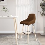 vidaXL Scaun de bar, maro, material textil vidaXL Scaun de bar, maro, material textil
