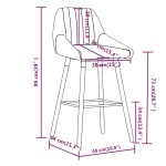 vidaXL Scaun de bar, maro, material textil vidaXL Scaun de bar, maro, material textil