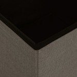 vidaXL Taburet de depozitare pliabil, maro, imitație de pânză vidaXL Taburet de depozitare pliabil, maro, imitație de pânză