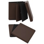 vidaXL Taburete cu depozitare pliabile, 2 buc., maro, PVC vidaXL Taburete cu depozitare pliabile, 2 buc., maro, PVC