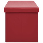 vidaXL Bancă de depozitare pliabilă, roșu vin, PVC vidaXL Bancă de depozitare pliabilă, roșu vin, PVC