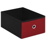 vidaXL Bancă depozitare pliabilă, roşu vin, 76x38x38 cm imitație pânză