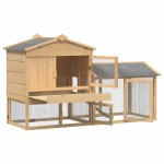 vidaXL Căsuță pentru pui Maro 150 x 60 x 89 cm