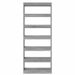 vidaXL Bibliotecă cu raft sonoma gri 80 x 30 x 198 cm Lemn compozit