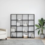 vidaXL Dulap pentru cărți Stejar negru 137.5 x 29 x 137.5 cm vidaXL Dulap pentru cărți Stejar negru 137.5 x 29 x 137.5 cm