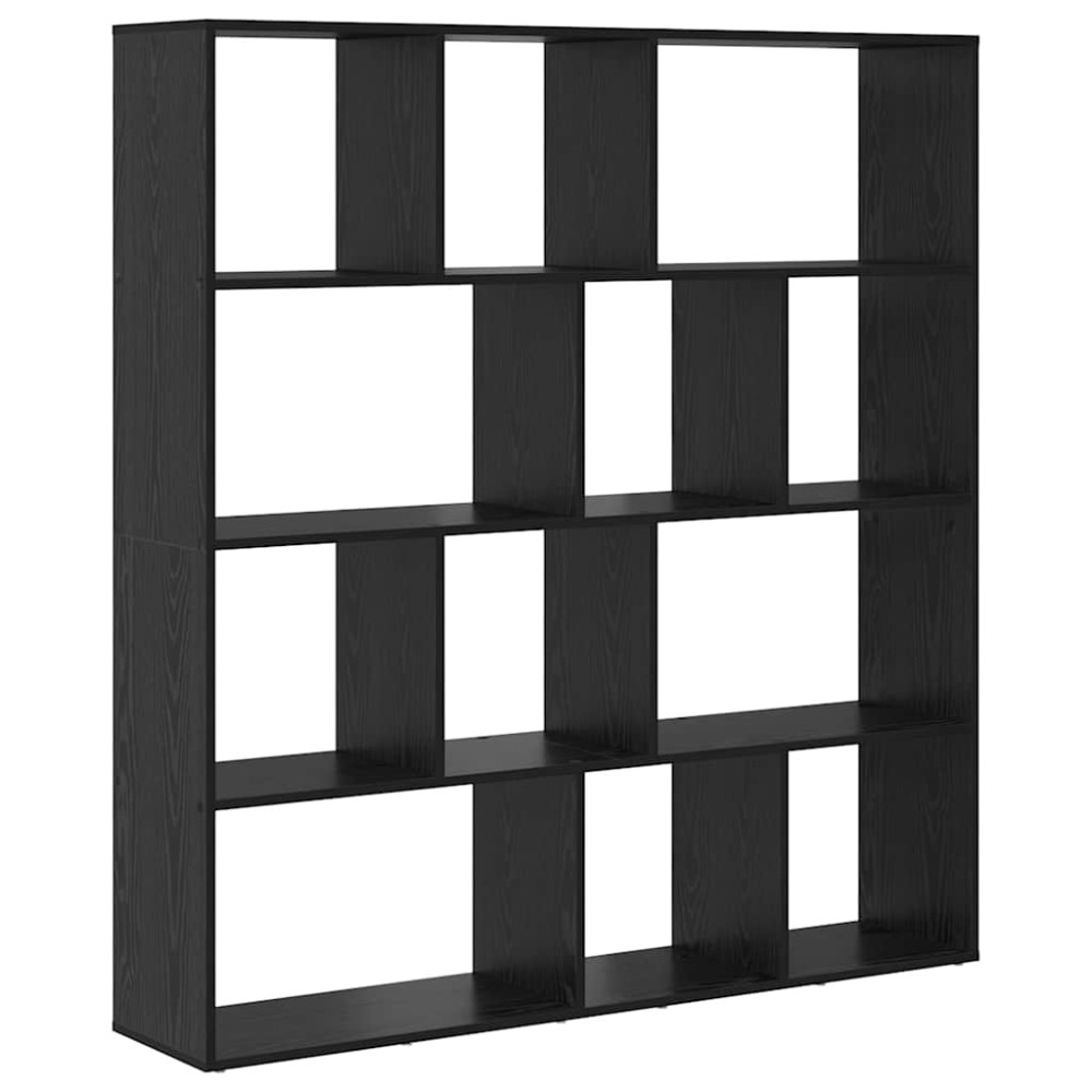 vidaXL Dulap pentru cărți Stejar negru 132 x 29 x 141.5 cm