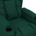 vidaXL Fotoliu rabatabil, verde închis, material textil