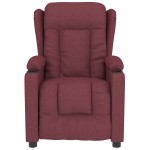 vidaXL Fotoliu de masaj, roșu vin, material textil