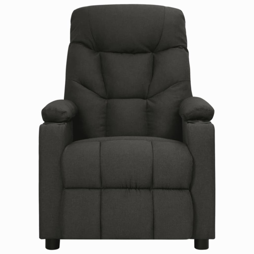 vidaXL Fotoliu rabatabil, negru, material textil