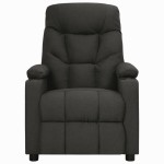 vidaXL Fotoliu rabatabil, negru, material textil vidaXL Fotoliu rabatabil, negru, material textil