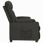 vidaXL Fotoliu rabatabil, negru, material textil vidaXL Fotoliu rabatabil, negru, material textil