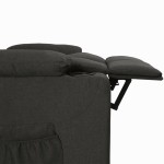 vidaXL Fotoliu rabatabil, negru, material textil vidaXL Fotoliu rabatabil, negru, material textil
